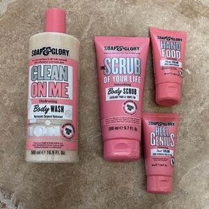 Soap & Glory Pink and Cream Body Care Collection bundle NEW!